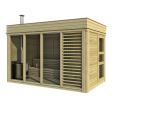 Vizualizace zahradní sauny 2x4